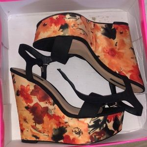 Floral Wedge Heels